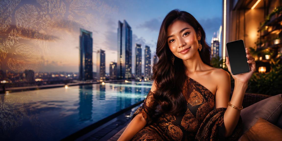 Model Vietnam menampilkan bonus VIP eksklusif dengan ekspresi percaya diri