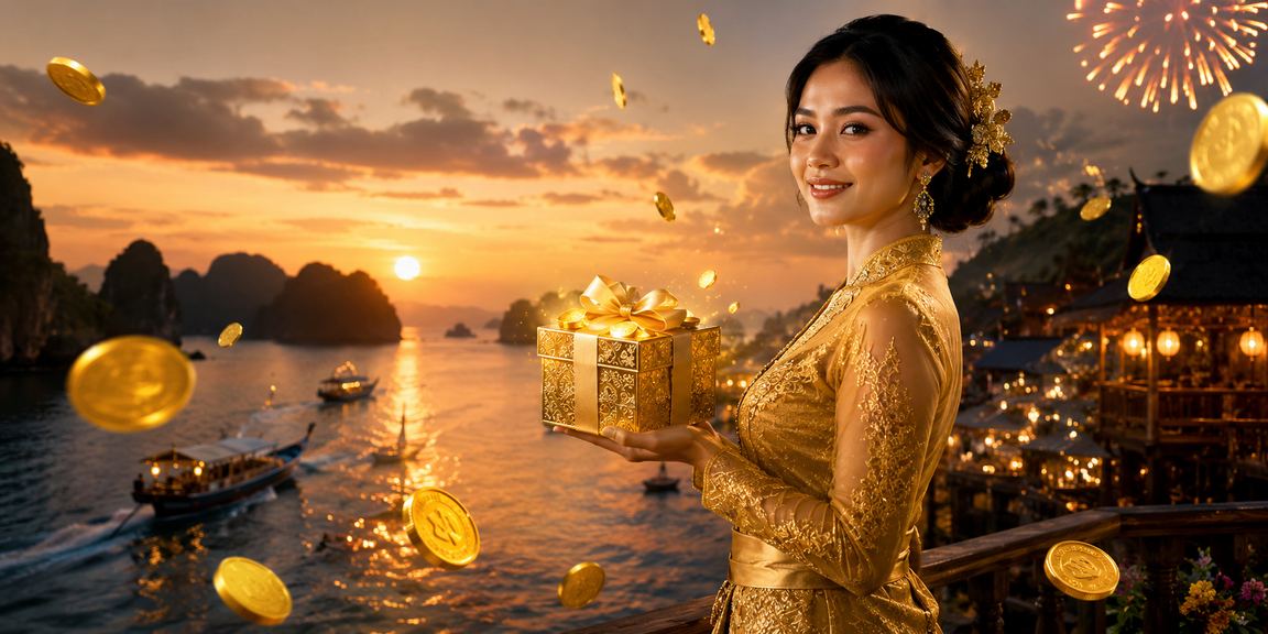Suasana meriah festival taruhan olahraga dengan banyak penonton dan dekorasi berwarna-warni