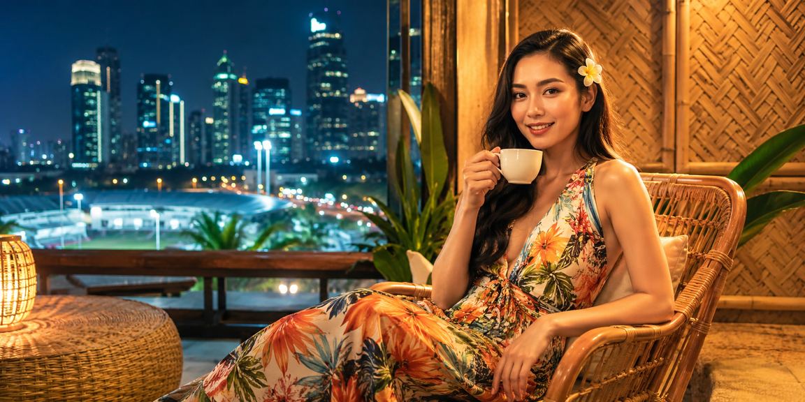 Suasana taruhan olahraga di kedai kopi Vietnam dengan layar penuh pertandingan